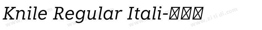 Knile Regular Itali字体转换